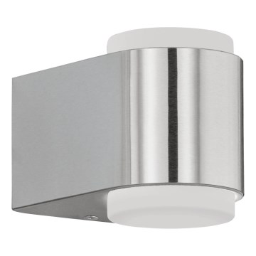 Eglo 65054 - Επιτοίχιο φωτιστικό εξωτερικού χώρου LED BRIONES PRO 2xLED/3W/230V IP44 γυαλιστερό χρώμιο