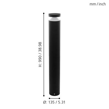 Eglo 65058 - Φωτιστικό LED εξωτερικού χώρου MELZO PRO LED/11W/230V 3000K IP65 μαύρο