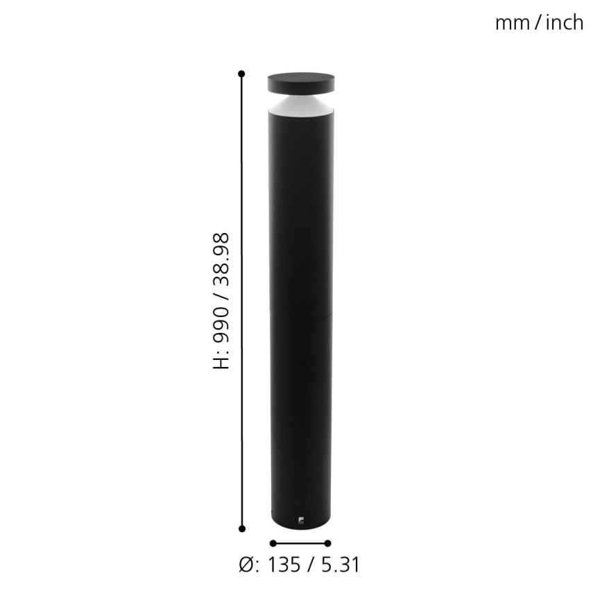 Eglo 65058 - Φωτιστικό LED εξωτερικού χώρου MELZO PRO LED/11W/230V 3000K IP65 μαύρο