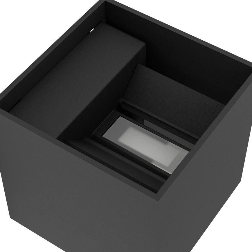 Eglo - LED Ρυθμιζόμενο εξωτερικό επαναφορτιζόμενο επιτοίχιο φωτιστικό με αισθητήρα κίνησης και λυκόφωτος LED/2,2W/5V IP44 μαύρο