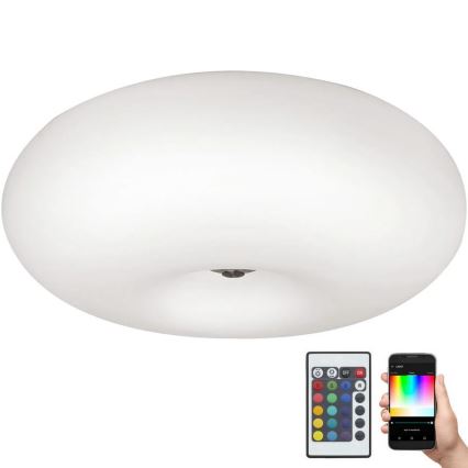 Eglo 75353 - LED RGBW Dimmable φωτιστικό οροφής OPTICA-C 2xE27/7,5W/230V διάμετρος 35 cm + τηλεχειριστήριο