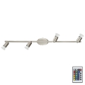 Eglo 75386 - LED RGB Ρυθμιζόμενο Σποτ Φωτιστικό BUZZ-C 4xGU10/4W/230V + τηλεχειριστήριο