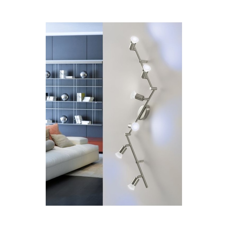 Eglo 75387 - LED RGB Dimmable φωτιστικό σποτ BUZZ-C 6xGU10/4W/230V + τηλεκοντρόλ