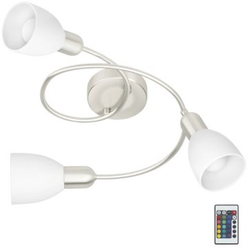 Eglo 75388 - LED RGBW Πλαφονιέρα οροφής ντιμαριζόμενη GRIMSEY-C 3xE14/4W/230V + τηλεχειριστήριο