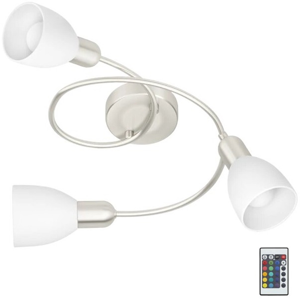 Eglo 75388 - LED RGBW Πλαφονιέρα οροφής ντιμαριζόμενη GRIMSEY-C 3xE14/4W/230V + τηλεχειριστήριο