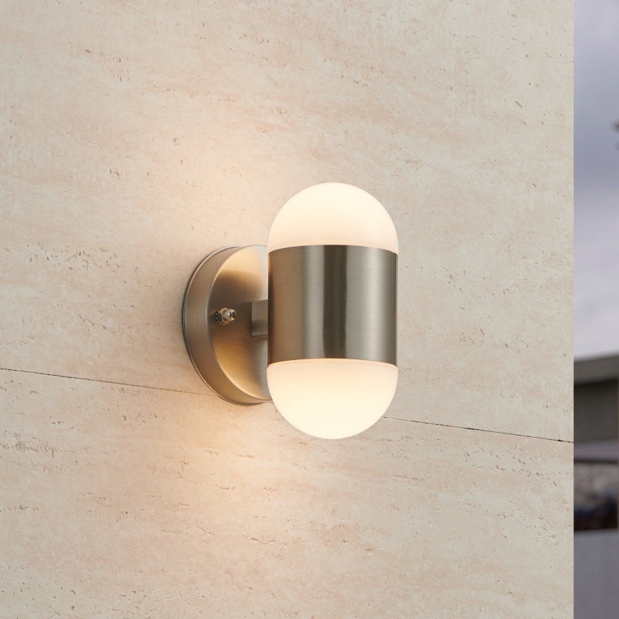 Eglo 75392 - LED επιτοίχιο φωτιστικό εξωτερικού χώρου MEROLA 2xLED/3,7W/230V IP44 ματ χρώμιο