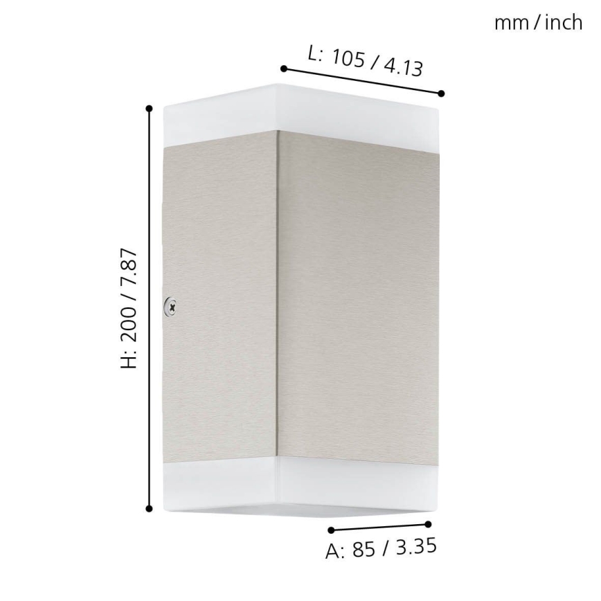 Eglo - LED Εξωτερικό Επιτοίχιο Φωτιστικό 2xGU10/4,6W/230V IP44