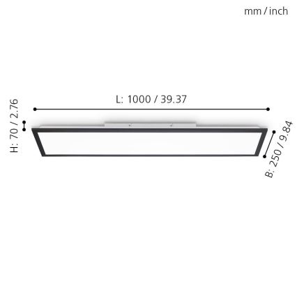 Eglo - LED Dimmable πάνελ LED/25W/230V 2700-5000K + τηλεκοντρόλ