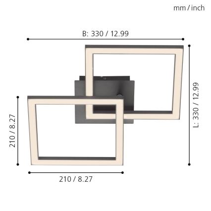 Eglo 75569 - Φωτιστικό οροφής LED PALMAVES LED/20,5W/230V