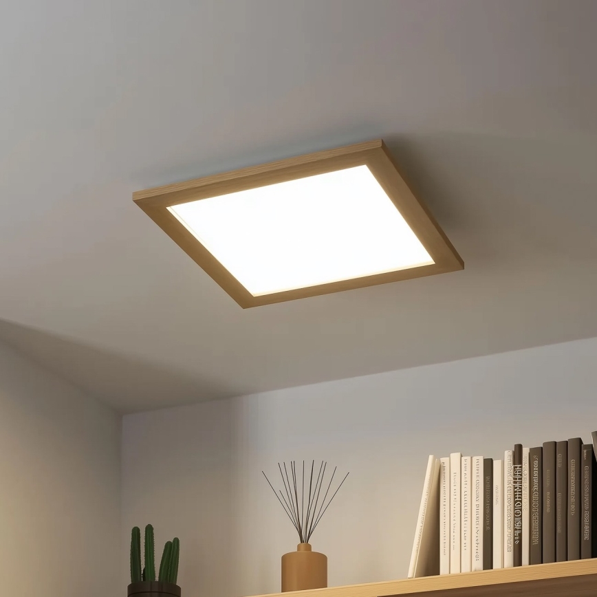 Eglo 75643 - LED Οροφωτιστικό CALEMAR LED/19W/230V 4000K 43,7x43,7 εκ. δρυς
