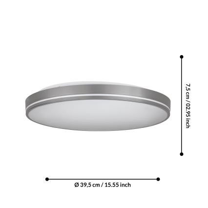 Eglo - LED Dimmable φωτιστικό οροφής LED/22W/230V 3000-6500K + τηλεχειριστήριο