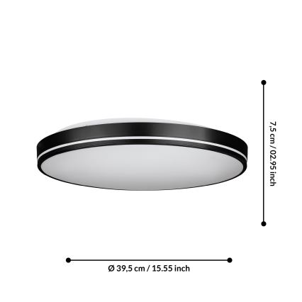 Eglo - Φωτιστικό οροφής LED Dimmable LED/22W/230V 3000-6500K + τηλεκοντρόλ