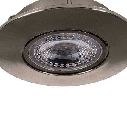 Eglo 75765 - ΣΕΤ 3x Χωνευτό Φωτιστικό LED ZUJAR LED/3,4W/230V ματ χρώμιο