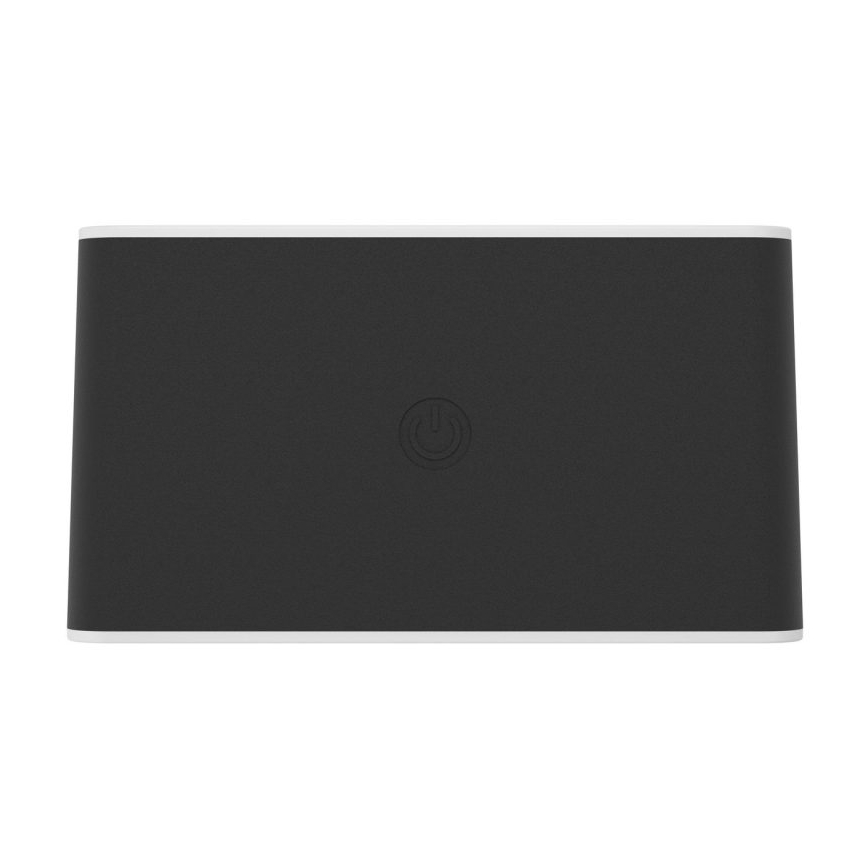 Eglo - LED ρυθμιζόμενο, επαναφορτιζόμενο επιτοίχιο φωτιστικό εξωτερικού χώρου με έλεγχο αφής LED/5W/5V 2000 mAh 3000/4000/6500K IP44 μαύρο