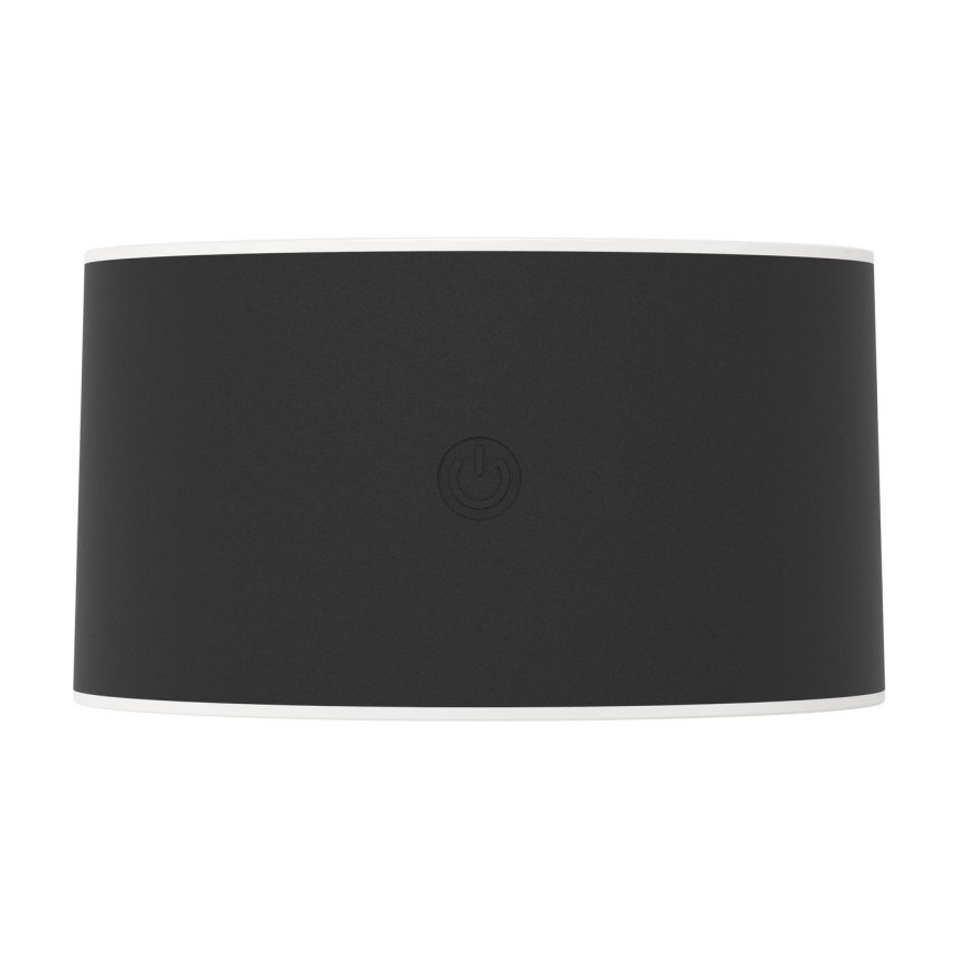 Eglo - Επαναφορτιζόμενο επιτοίχιο εξωτερικό φωτιστικό LED με έλεγχο αφής και ρυθμιζόμενη φωτεινότητα, LED/5W/5V 2000 mAh 3000/4000/6500K IP44 μαύρο