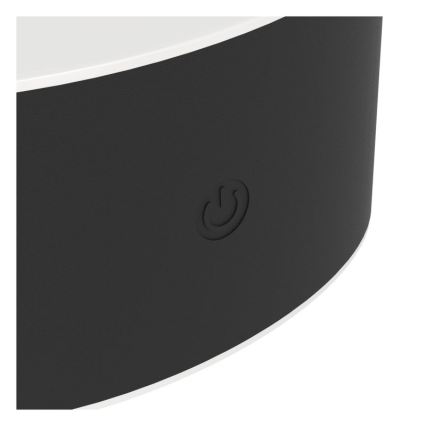 Eglo - Επαναφορτιζόμενο επιτοίχιο εξωτερικό φωτιστικό LED με έλεγχο αφής και ρυθμιζόμενη φωτεινότητα, LED/5W/5V 2000 mAh 3000/4000/6500K IP44 μαύρο