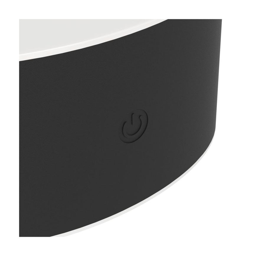 Eglo - Επαναφορτιζόμενο επιτοίχιο εξωτερικό φωτιστικό LED με έλεγχο αφής και ρυθμιζόμενη φωτεινότητα, LED/5W/5V 2000 mAh 3000/4000/6500K IP44 μαύρο