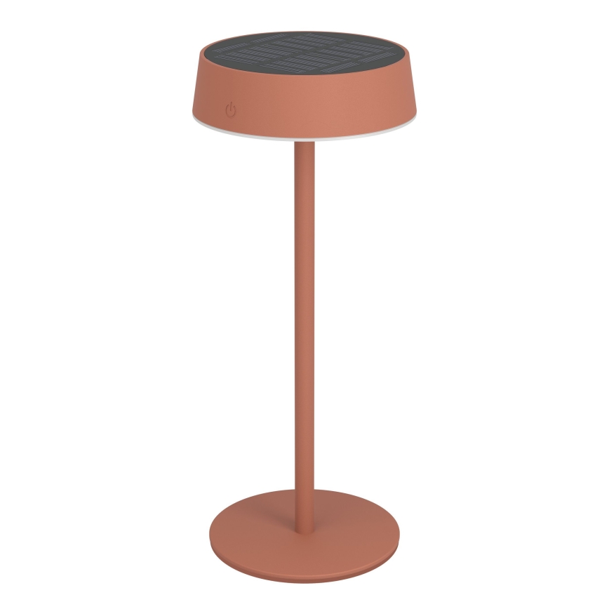 Eglo - LED Ρυθμιζόμενο επιτραπέζιο φωτιστικό αφής με ηλιακή φόρτιση LED/3W/5V 3000-6000K 1800 mAh IP44 πορτοκαλί