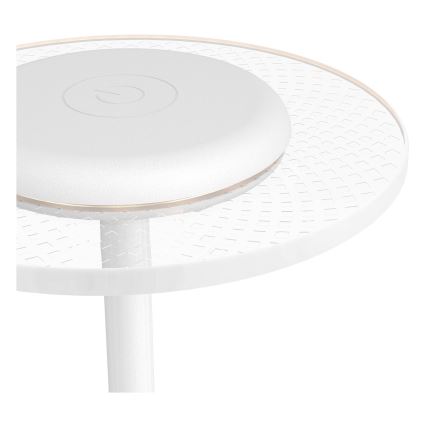 Eglo - LED RGBW Ρυθμιζόμενη, επαναφορτιζόμενη επιτραπέζια λάμπα με έλεγχο αφής LED/5V 2000 mAh λευκή