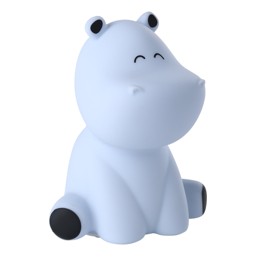 Eglo - Επαναφορτιζόμενο παιδικό νυχτερινό φωτιστικό με έλεγχο αφής LED RGBW, LED/5W/5V, 1200 mAh, Ιπποπόταμος