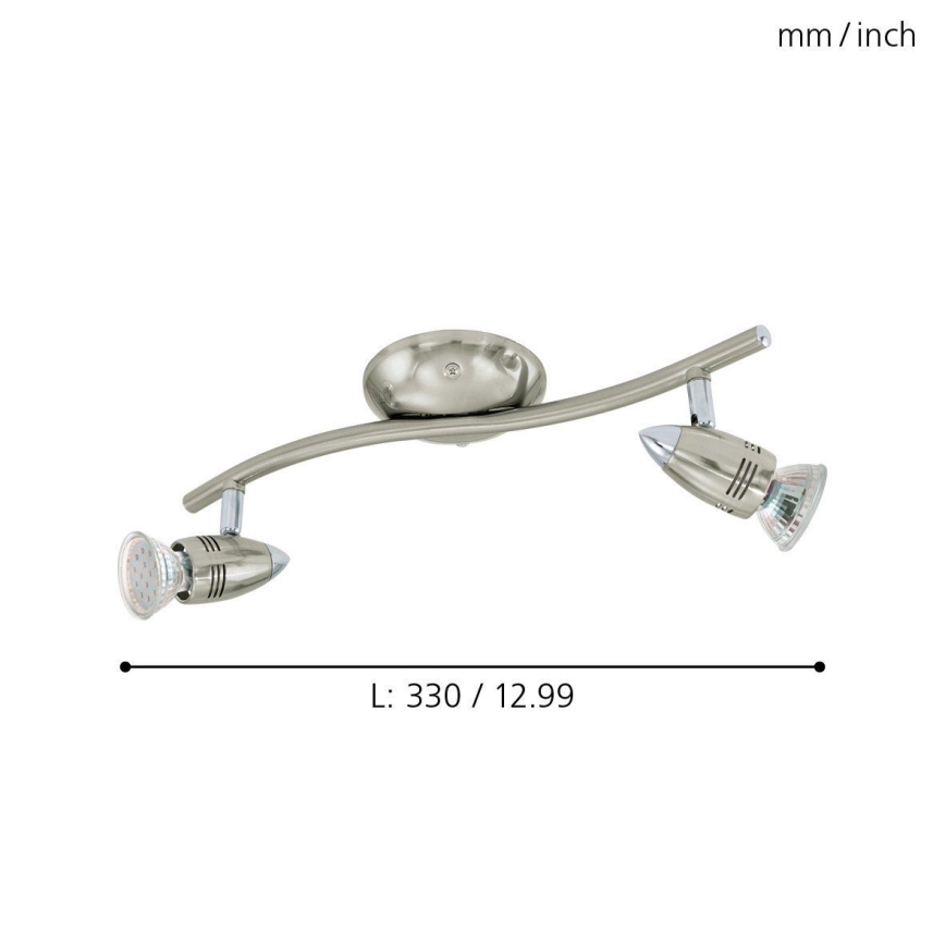 Eglo 78023 - LED Σποτ MAGNUM 2xGU10/3W/230V 3000K ματ χρώμιο