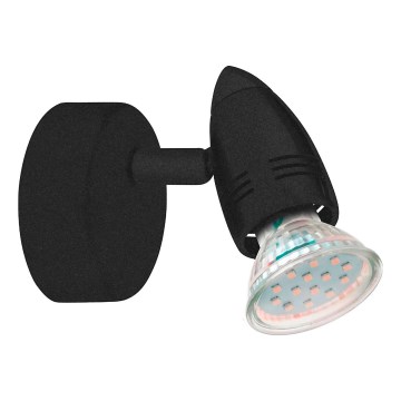 Eglo 780443 - Φωτιστικό σποτ τοίχου LED SABADELL 1xGU10/2,8W/230V 3000K μαύρο
