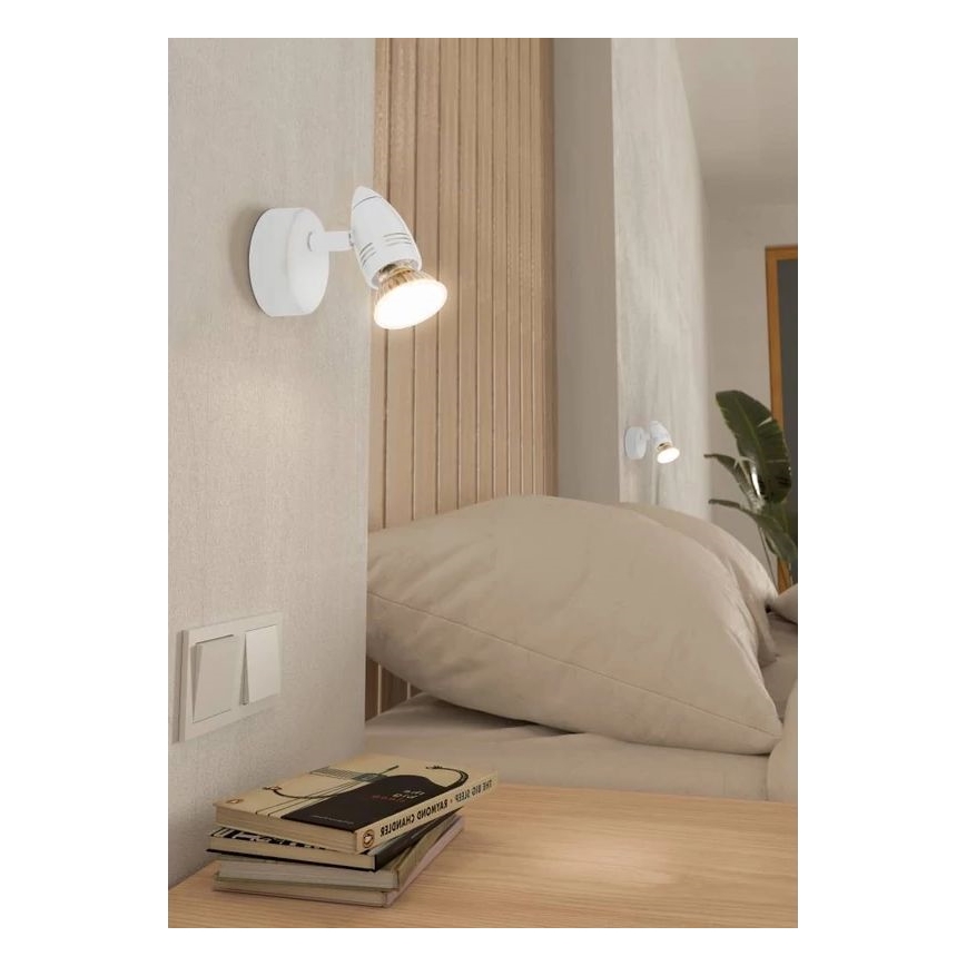 Eglo 780447 - Φωτιστικό σποτ τοίχου LED SABADELL 1xGU10/2,8W/230V 3000K λευκό