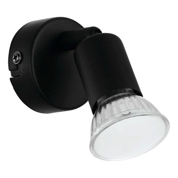 Eglo 780457 - Φωτιστικό σποτ τοίχου LED ESCALERA 1xGU10/2,8W/230V 3000K μαύρο