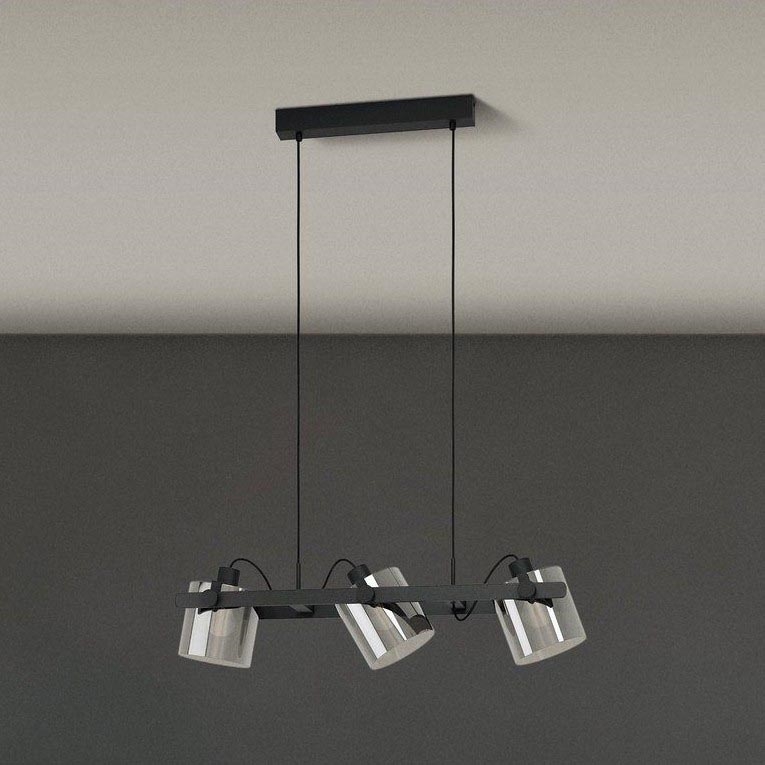 Eglo 780478 - Κρεμαστό φωτιστικό οροφής CALERINO 3xE27/40W/230V μαύρο