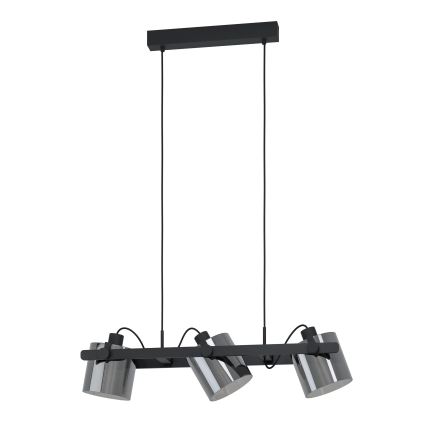 Eglo 780478 - Κρεμαστό φωτιστικό οροφής CALERINO 3xE27/40W/230V μαύρο