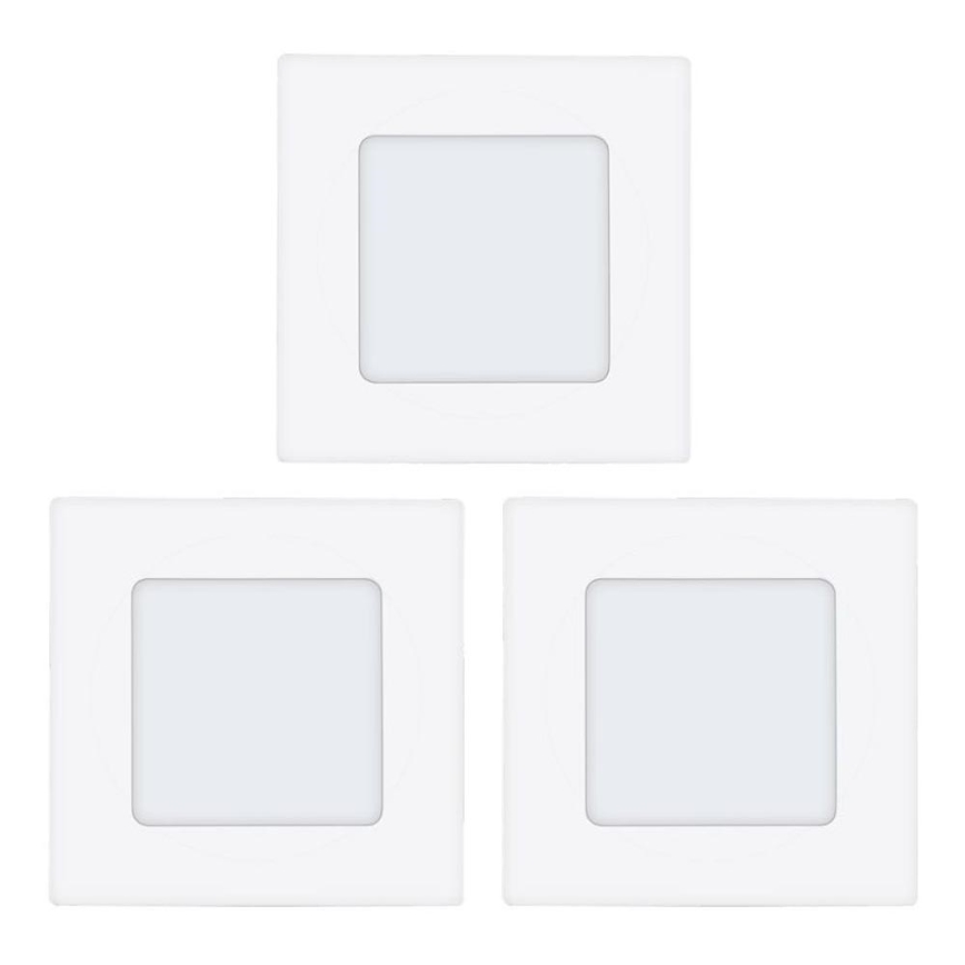 Eglo 78196 - ΣΕΤ 3x Χωνευτό Φωτιστικό LED FUEVA LED/2,7W/230V