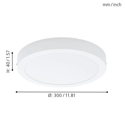 Eglo 78203 - Φωτιστικό οροφής LED FUEVA LED/22W/230V διάμ. 30 cm