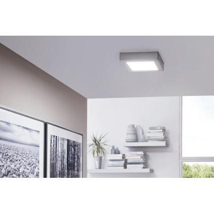 Eglo 78215 - Φωτιστικό οροφής LED FUEVA LED/10,9W/230V 17x17 cm ματ χρώμιο