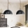 Eglo 78444 - Κρεμαστό φωτιστικό οροφής HODSOLL 2xE27/40W/230V μαύρο/καφέ