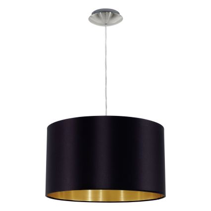 Eglo 78691 - Κρεμαστό φωτιστικό οροφής MASERLO 1xE27/60W/230V διάμετρος 38 cm μαύρο/χαλκός