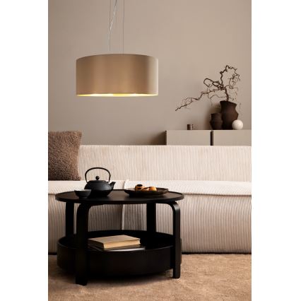 Eglo 78693 - Κρεμαστό φωτιστικό οροφής MASERLO 3xE27/60W/230V διάμετρος 53 cm μπεζ/χαλκός
