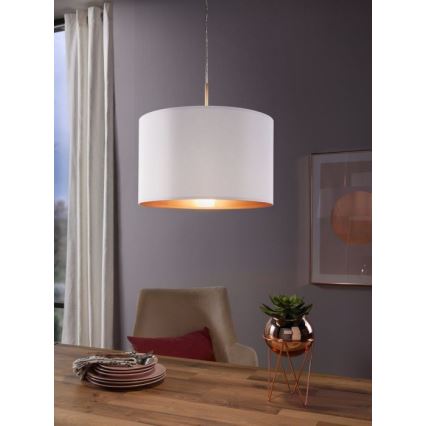 Eglo 78695 - Κρεμαστό φωτιστικό οροφής PASTERI 1xE27/60W/230V λευκό