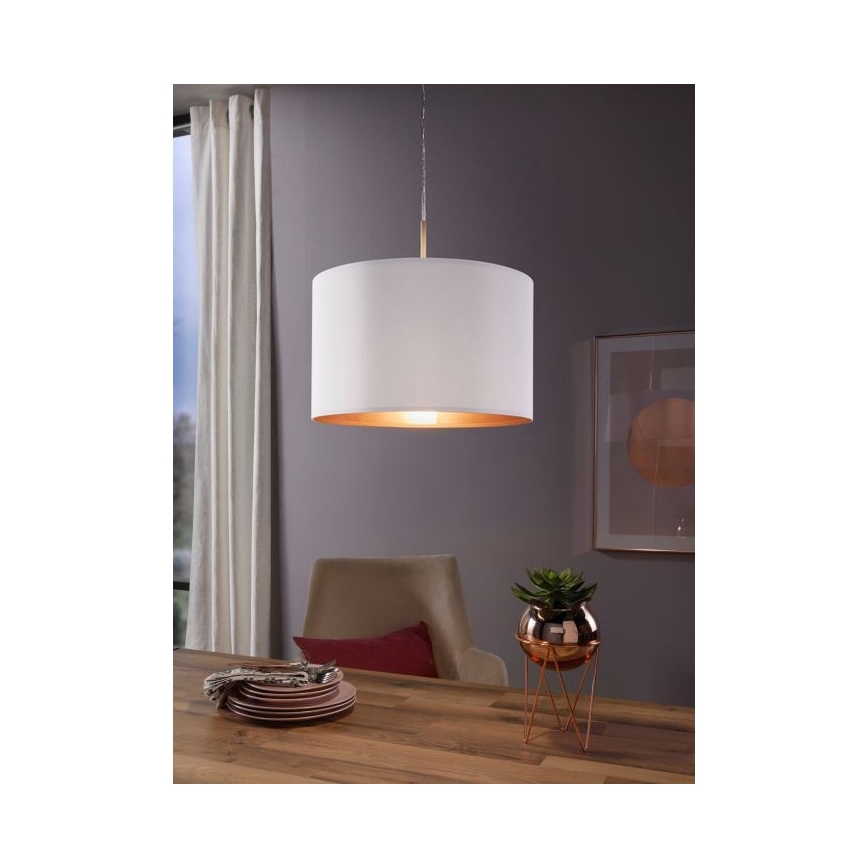Eglo 78695 - Κρεμαστό φωτιστικό οροφής PASTERI 1xE27/60W/230V λευκό