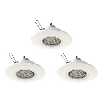 Eglo 78704 - ΣΕΤ 3x Χωνευτό Φωτιστικό LED PENETO 1xGU10/3,3W/230V λευκό