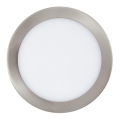 Eglo 78729 - Ρυθμιζόμενο εντοιχισμένο φωτιστικό LED FUEVA LED/16,5W/230V ματ χρώμιο Ø 22,5 cm