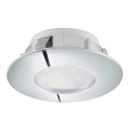 Eglo 78742 - Κρεμαστό φως οροφής LED PINEDA 1xLED/12W/230V λαμπερό χρώμιο