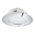 Eglo 78748 - LED Dimmable χωνευτό φωτιστικό PINEDA LED/12W/230V γυαλιστερό χρώμιο