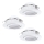 Eglo 78755 - ΣΕΤ 3x Χωνευτό Φωτιστικό LED PINEDA 1xLED/6W/230V 3000K λευκό