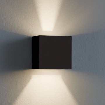 Eglo 79215 - Επιτοίχιο φωτιστικό εξωτερικού χώρου LED CALPINO 2xLED/3,3W/230V 3000K IP54 μαύρο