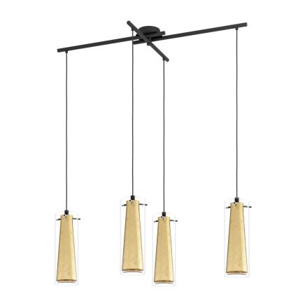 Eglo 79344 - Κρεμαστό φωτιστικό οροφής PINTO GOLD 4xE27/40W/230V χρυσό