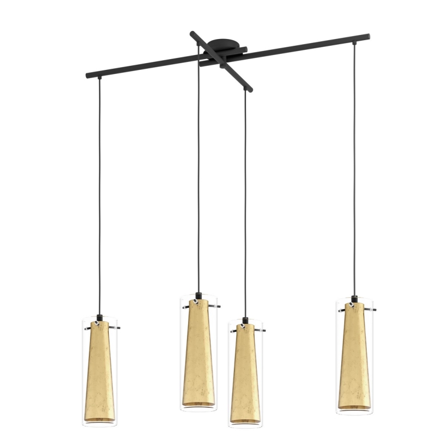 Eglo 79344 - Κρεμαστό φωτιστικό οροφής PINTO GOLD 4xE27/40W/230V χρυσό