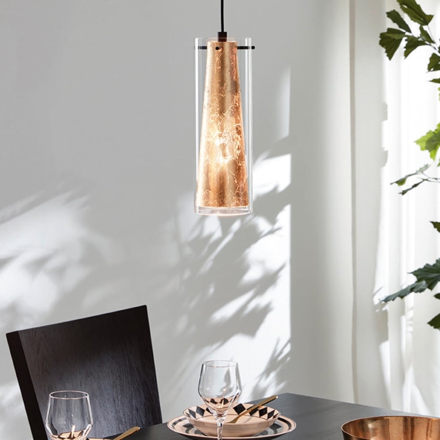 Eglo 79344 - Κρεμαστό φωτιστικό οροφής PINTO GOLD 4xE27/40W/230V χρυσό