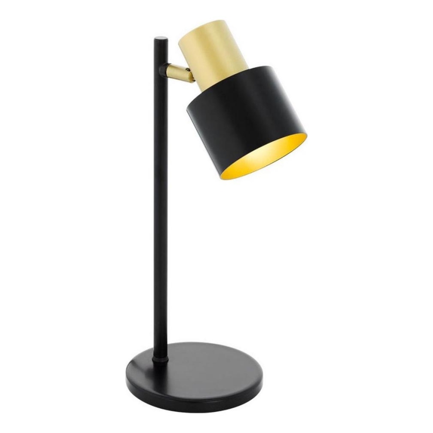 Eglo 79375 - Eπιτραπέζιο φωτιστικό FIUMARA 1xE27/60W/230V μαύρο/χρυσό