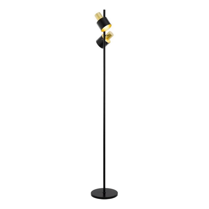 Eglo 79376 - Επιδαπέδιο φωτιστικό FIUMARA 2xE27/60W/230V μαύρο/χρυσό