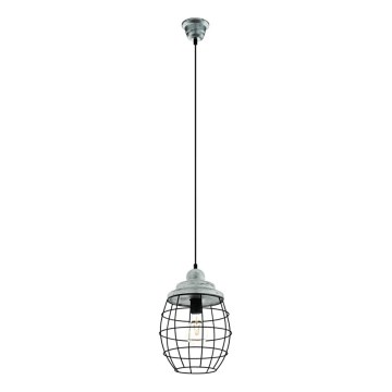 Eglo 79435 - Κρεμαστό φωτιστικό με καλώδιο BAMPTON 1xE27/60W/230V γκρι/μαύρο